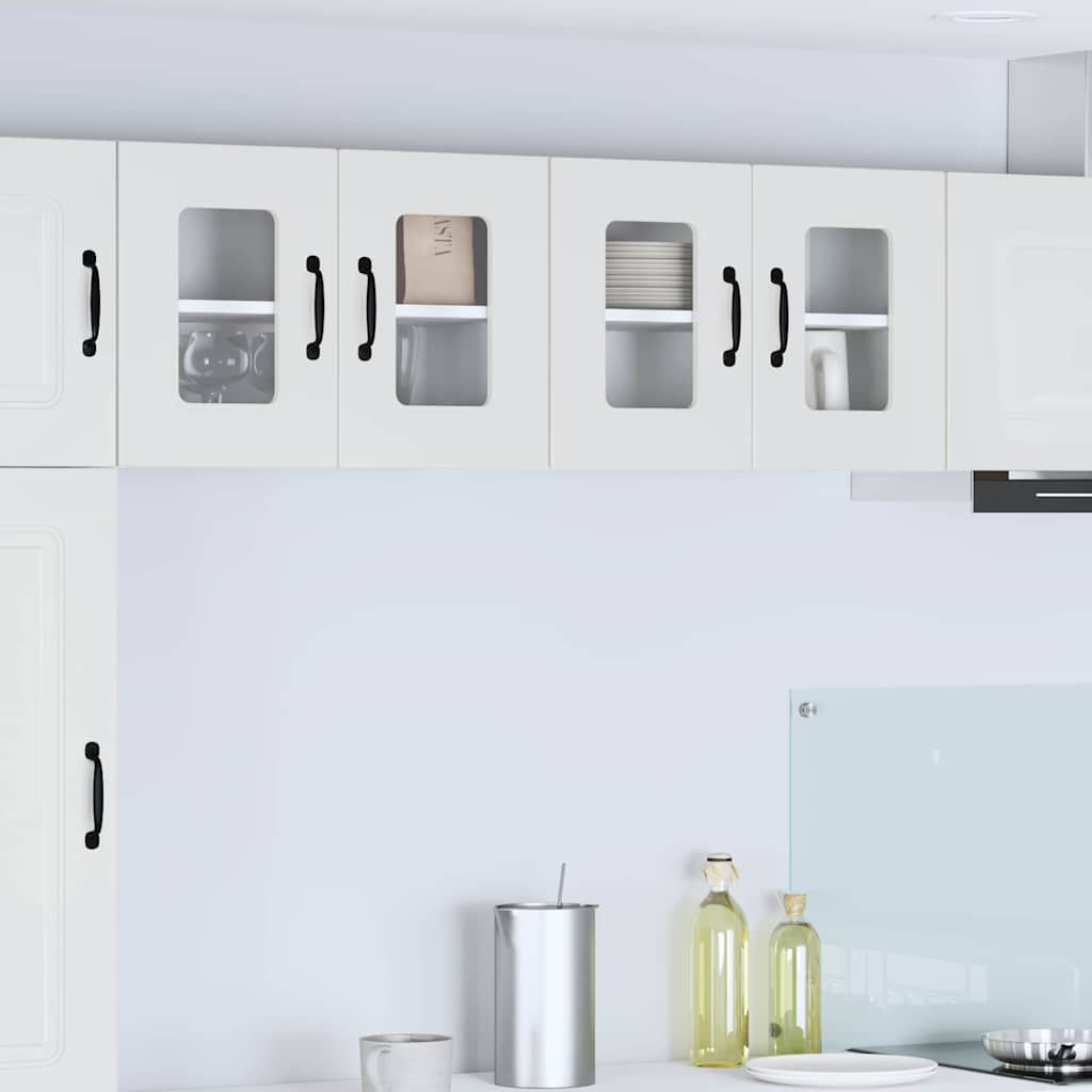 Küchenhängeschrank mit Tür 2 pcs Hochglanz Weiß 60 x 31 x 40 cm